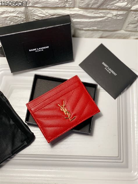 antique rose ysl card holder|Ysl Card Holder .